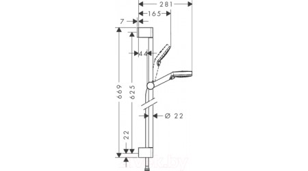 Душевой гарнитур Hansgrohe Crometta Vario Unica 650 26532400