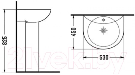 Умывальник Loranto CS-025 (с пьедесталом)