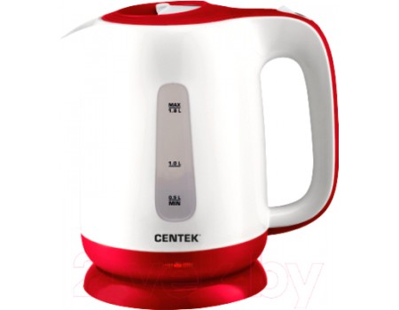 Электрочайник Centek CT-0044   (белый/красный)