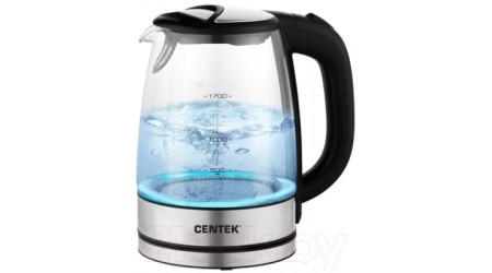 Электрочайник Centek CT-0058 (сталь/черный)
