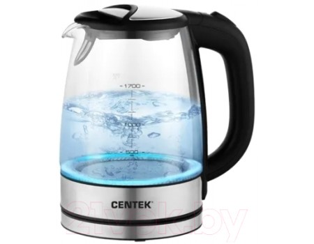 Электрочайник Centek CT-0058 (сталь/черный)