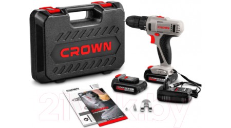 Аккумуляторная дрель-шуруповерт CROWN CT21052LH BMC