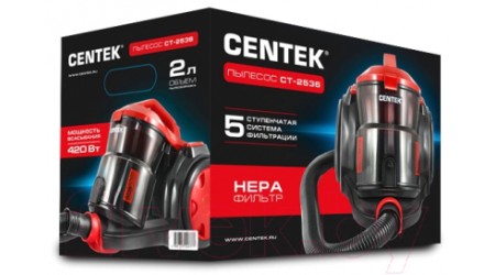 Пылесос Centek CT-2536 (красный/черный)
