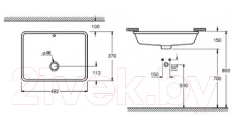 Умывальник GROHE Cube 3948000H