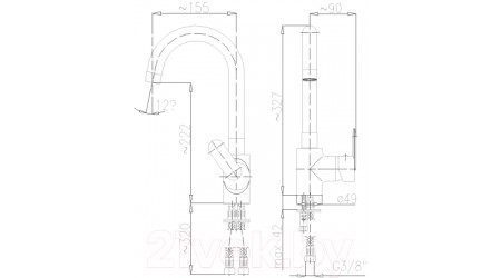 Смеситель Armatura Cyrkon 583-615-00 