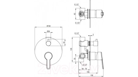Смеситель Deante D06W 