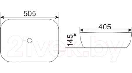 Умывальник CeramaLux D1302H024
