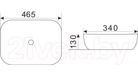 Умывальник CeramaLux D1333H131