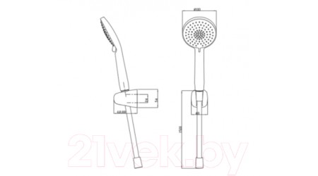Душевой гарнитур Bravat D2113CP-ENG