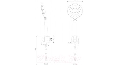 Душевой гарнитур Bravat D2122CP-ENG