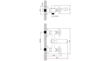 Смеситель Diadonna D84-330352J 