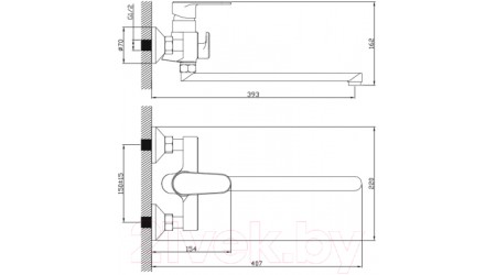 Смеситель Diadonna D86-222117BL 
