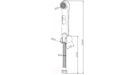 Гигиенический душ Bravat D9122CP