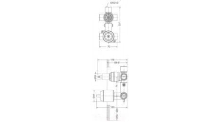 Встраиваемый механизм смесителя Bravat D969C-A 
