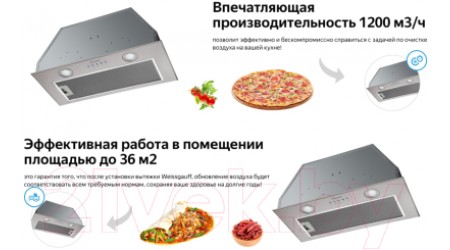 Вытяжка скрытая Weissgauff Dabih 60 IX