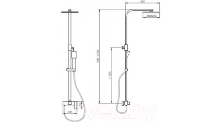 Душевая система Abber Daheim AF8220B (черный матовый)
