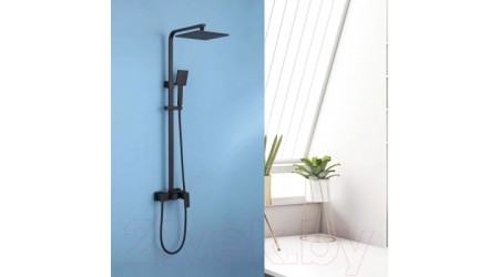 Душевая система Abber Daheim AF8220B (черный матовый)