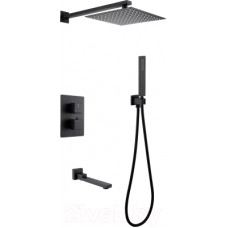 Душевая система Abber Daheim AF8250B (черный матовый)