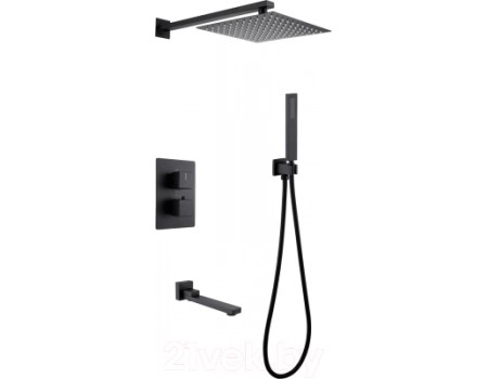 Душевая система Abber Daheim AF8250B (черный матовый)