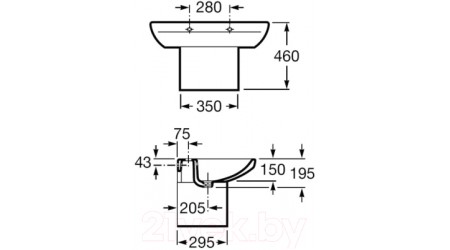 Умывальник Roca Dama Senso А327510000 + 337510000