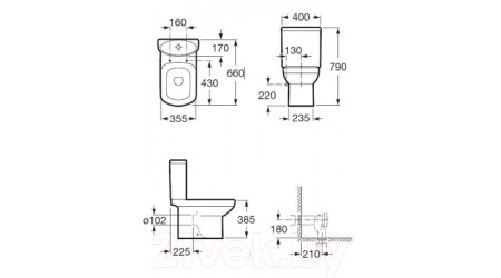 Сливной бачок Roca Dama Senso А341517000