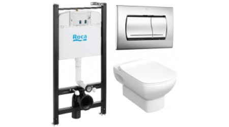 Унитаз подвесной с инсталляцией Roca Dama Senso 7893104680 + 8901150B1