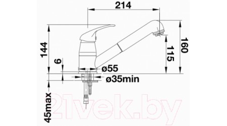 Смеситель Blanco Daras-S / 524196 