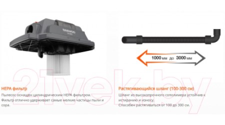 Профессиональный пылесос Daewoo Power DAVC 1621Li SET