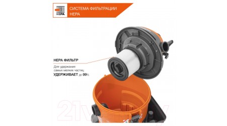 Профессиональный пылесос Daewoo Power DAVC 2014S