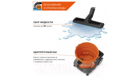 Профессиональный пылесос Daewoo Power DAVC 2014S