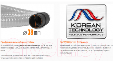 Профессиональный пылесос Daewoo Power DAVC 6025S