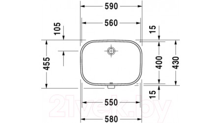 Умывальник Duravit D-Code 55x40 (0338560000)