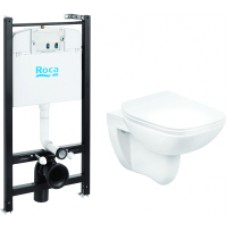 Унитаз подвесной с инсталляцией Roca Debba 893104970