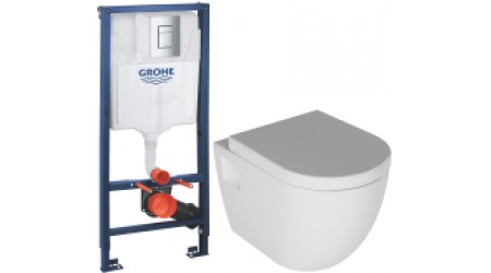 Унитаз подвесной с инсталляцией Quarter Bath Deep Old Type 70DE02001 + Rapid SL 38772001