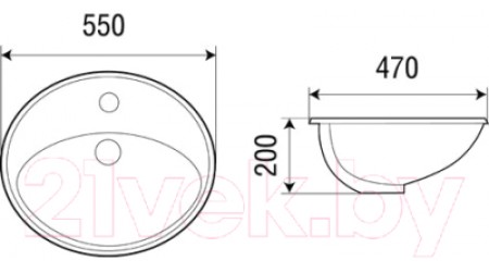 Умывальник WeltWasser Deilbach 6002
