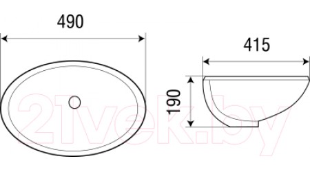 Умывальник WeltWasser Deilbach 6021
