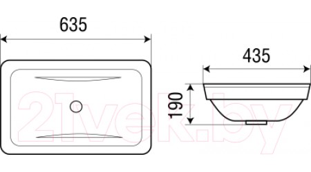 Умывальник WeltWasser Deilbach 6044
