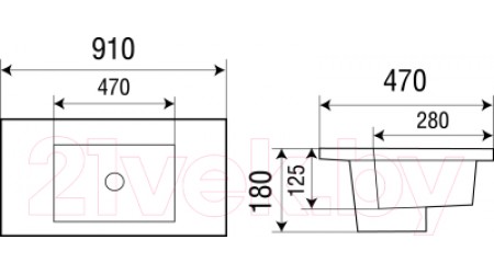 Умывальник WeltWasser Deilbach 7506-90