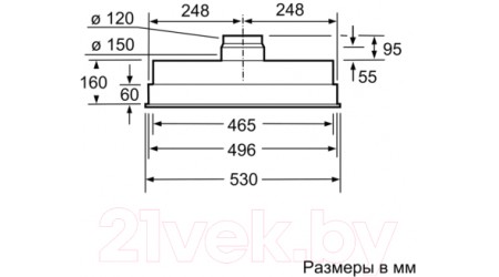 Вытяжка скрытая Bosch DHL555BL