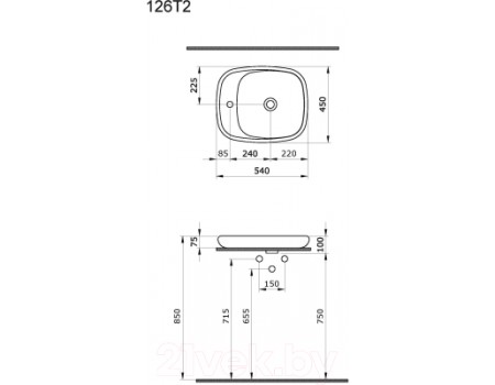 Умывальник Ambassador Diamond / 126T20001