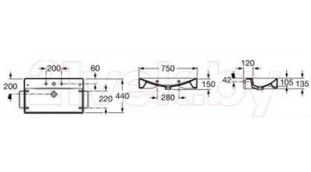 Умывальник Roca Diverta 75 (A327110000)