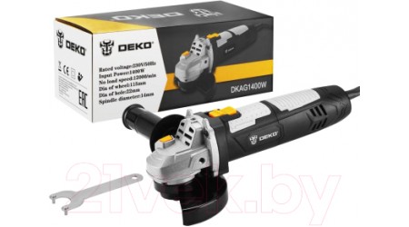 Угловая шлифовальная машина Deko DKAG1400W / 063-2201