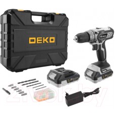 Аккумуляторная дрель-шуруповерт Deko DKCD20 Black Edition Set 3 / 063-4050