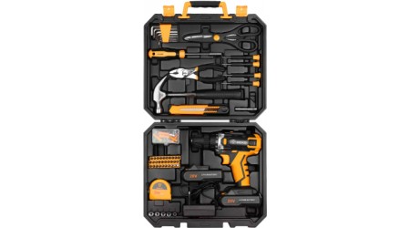 Аккумуляторная дрель-шуруповерт Deko DKCD20FU-Li Set 104 / 063-4178