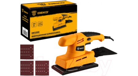 Вибрационная шлифовальная машина Deko DKS300 / 063-4198