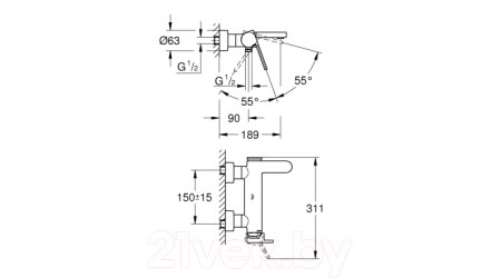 Смеситель GROHE DN 15 Plus 33553003 