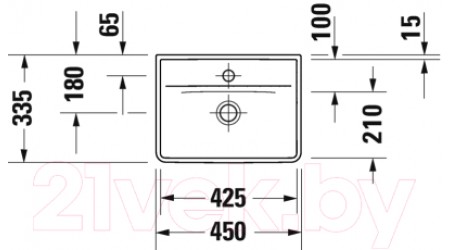 Умывальник Duravit D-Neo (0738450041)