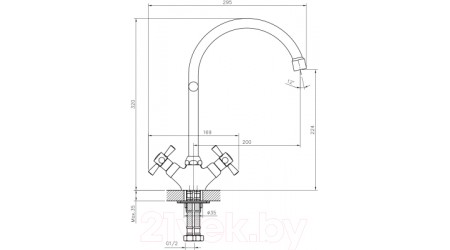 Смеситель Decoroom DR51028 (черный) 
