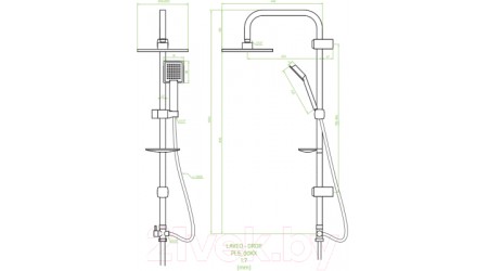 Душевая система Laveo Drop PL500KX