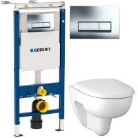 Унитаз подвесной с инсталляцией Geberit Renova T54 500.801.00.1 + 458.125.21.1